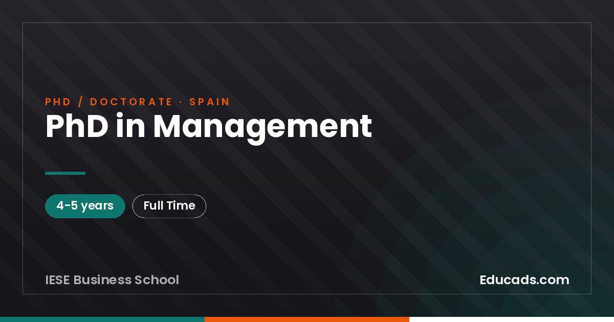PhD in Management