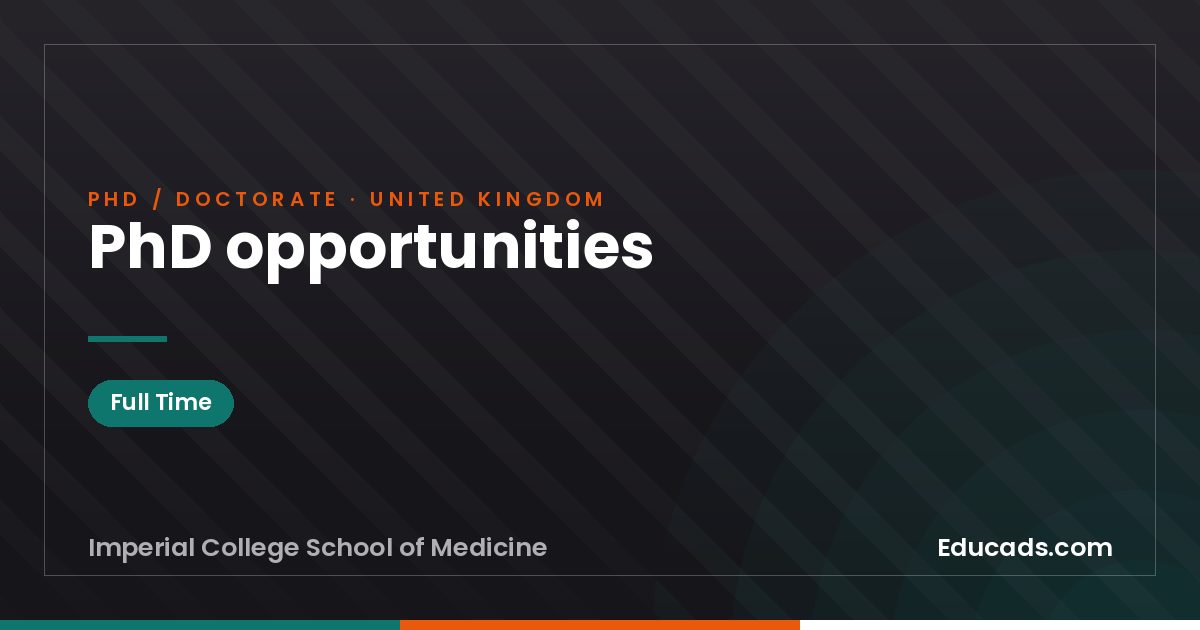 PhD opportunities