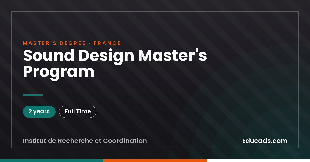 Sound Design Master's Program