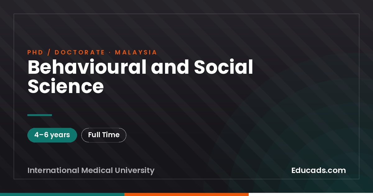 Behavioural and Social Science