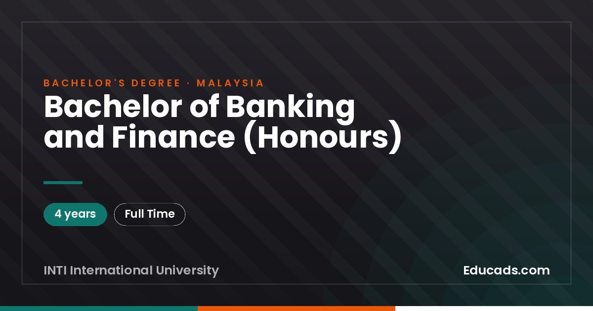 Bachelor of Banking and Finance (Honours)