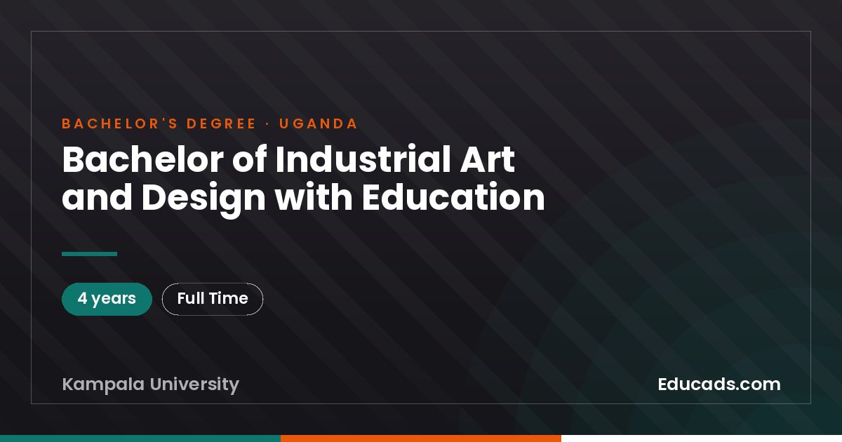 Bachelor of Industrial Art and Design with Education