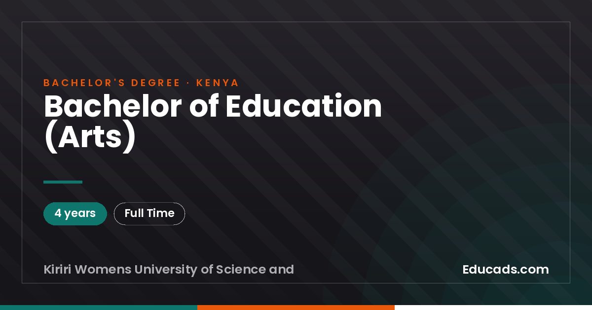 Bachelor of Education (Arts)