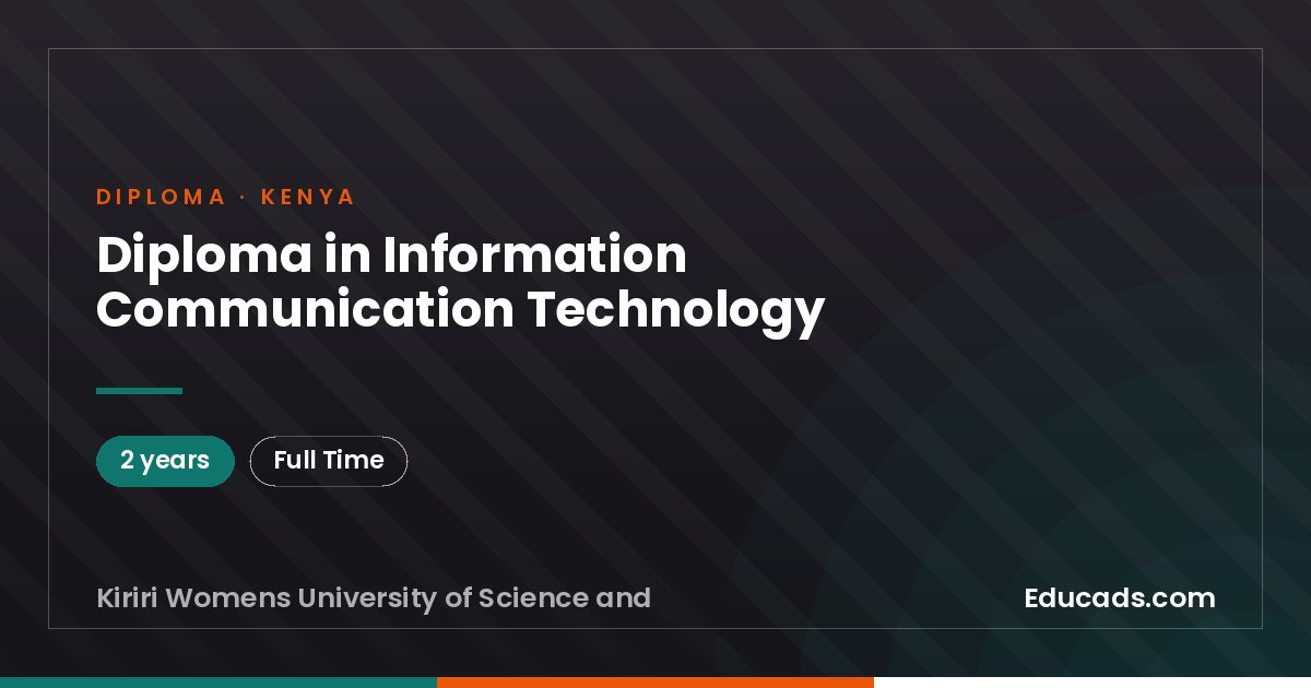 Diploma in Information Communication Technology