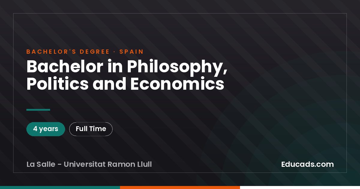 Bachelor in Philosophy, Politics and Economics