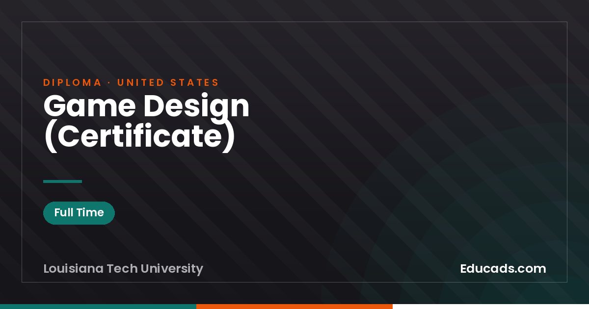 Game Design (Certificate)