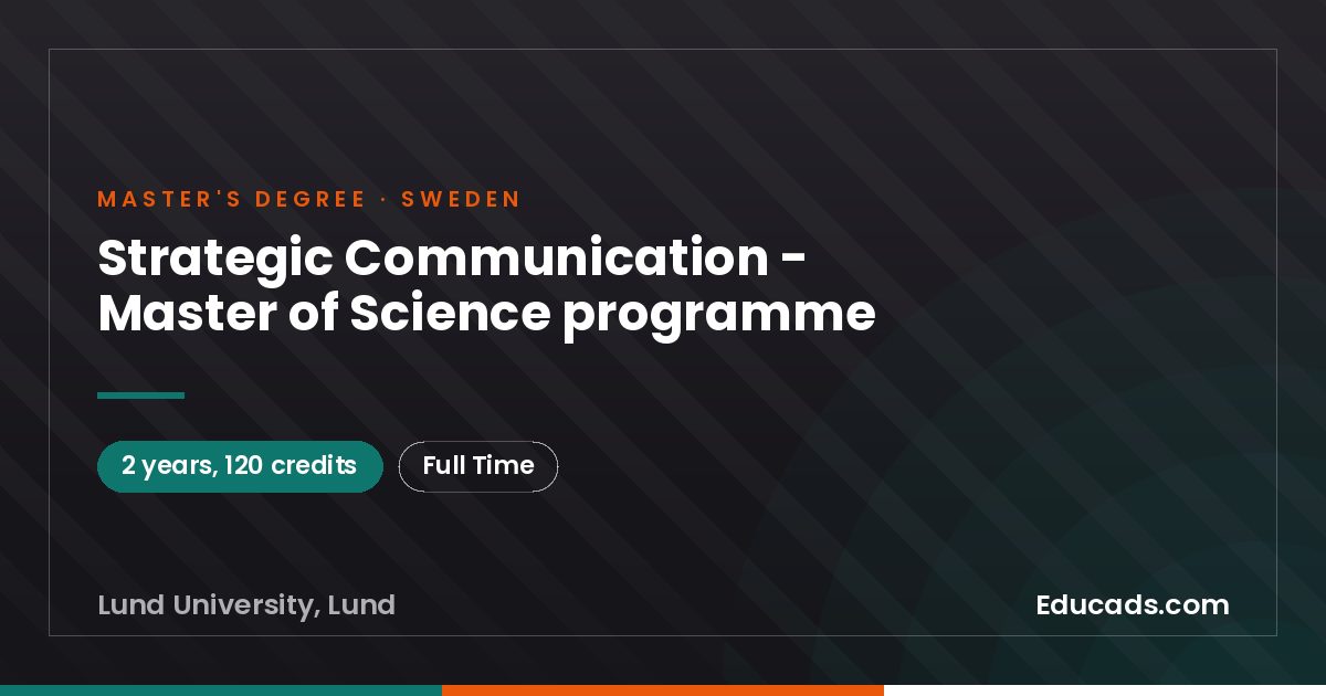 Strategic Communication - Master of Science programme