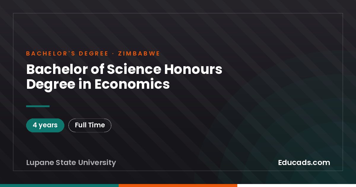 Bachelor of Science Honours Degree in Economics