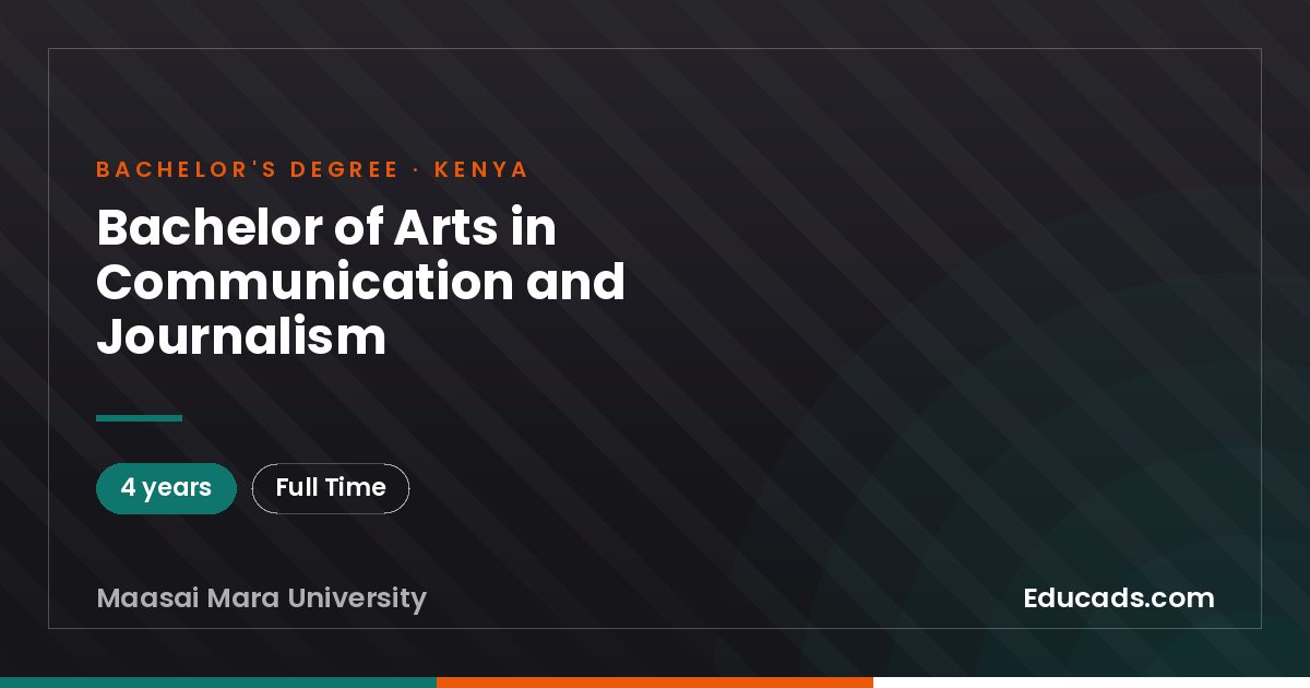 Bachelor of Arts in Communication and Journalism