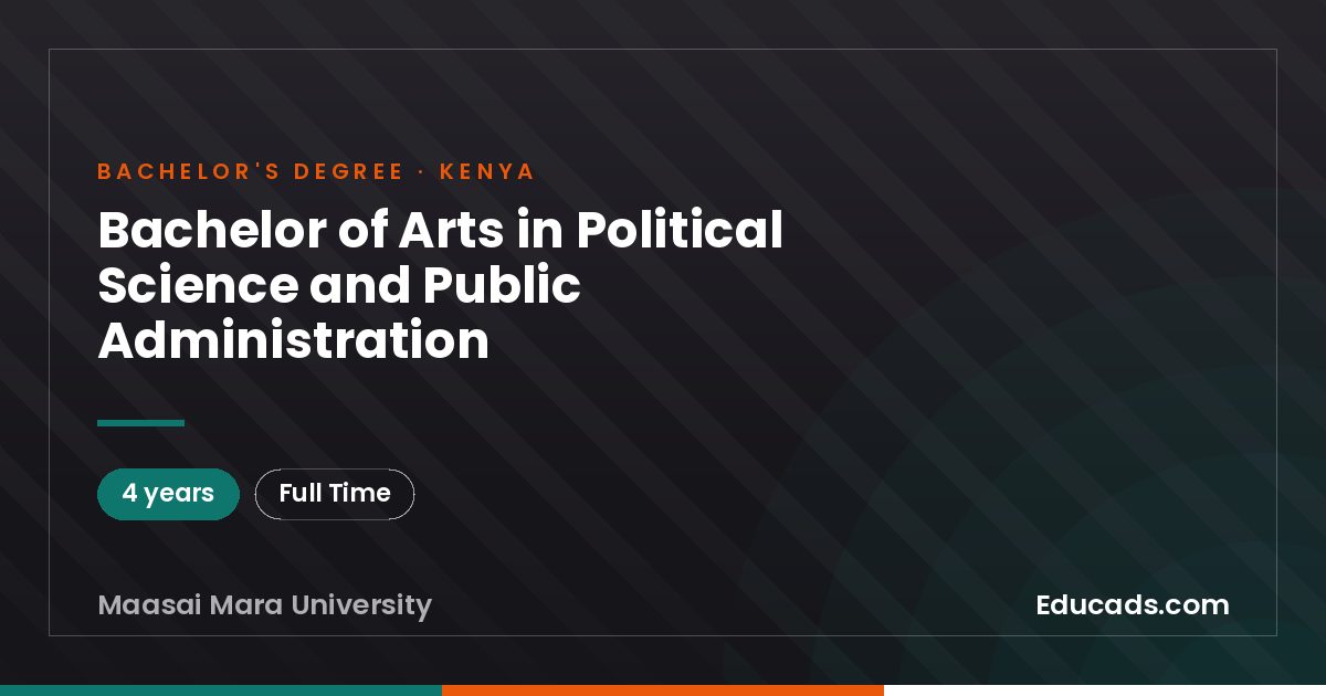 Bachelor of Arts in Political Science and Public Administration