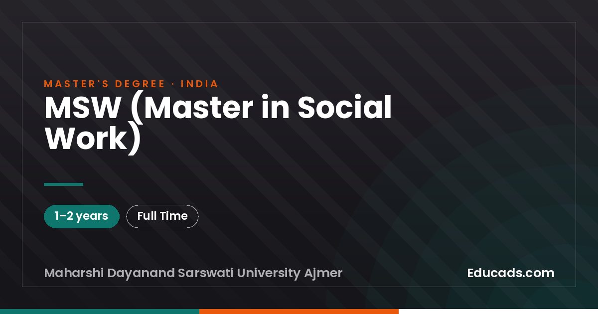 MSW (Master in Social Work)
