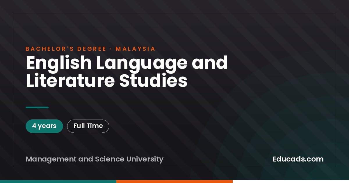 English Language and Literature Studies