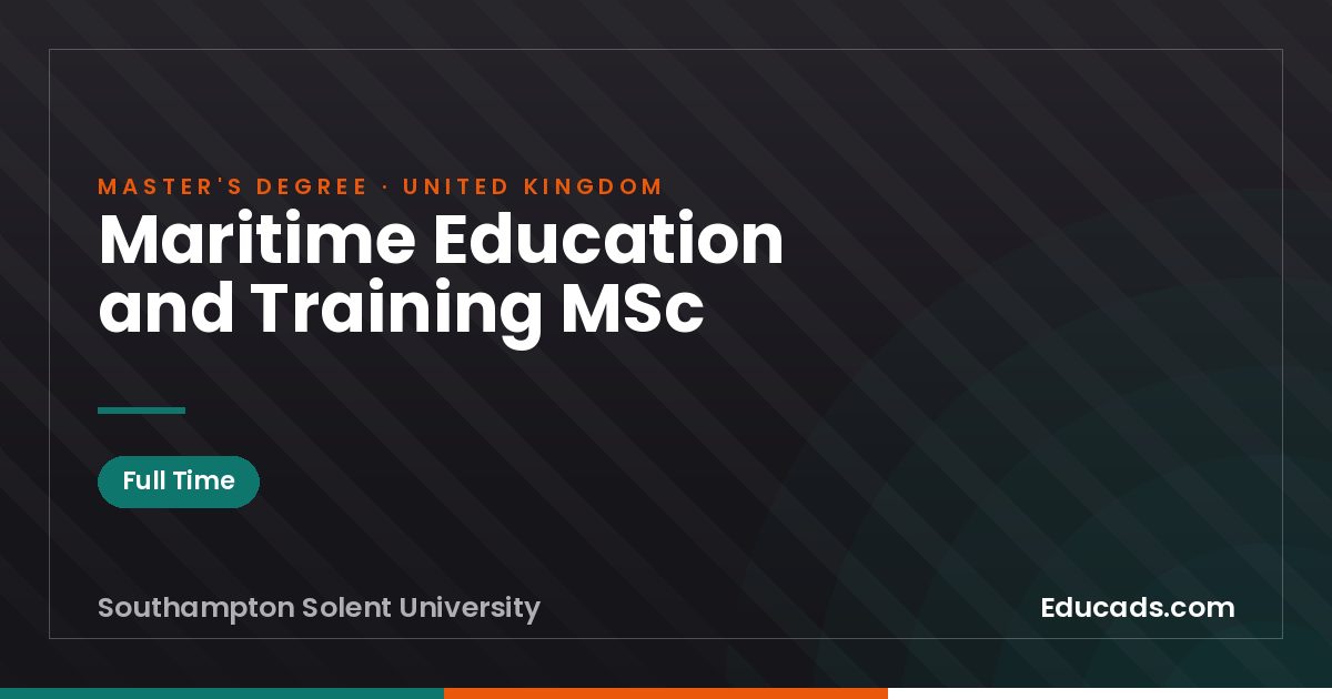 Maritime Education and Training MSc