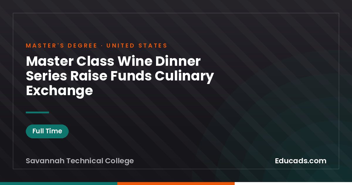 Master Class Wine Dinner Series Raise Funds Culinary Exchange
