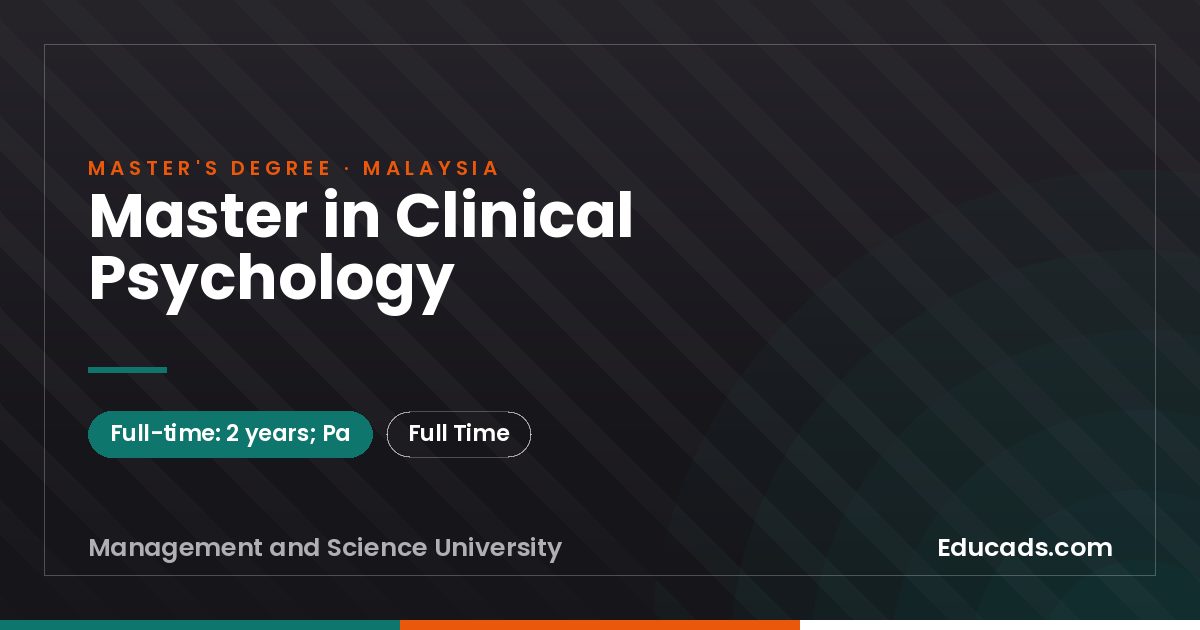 Master in Clinical Psychology