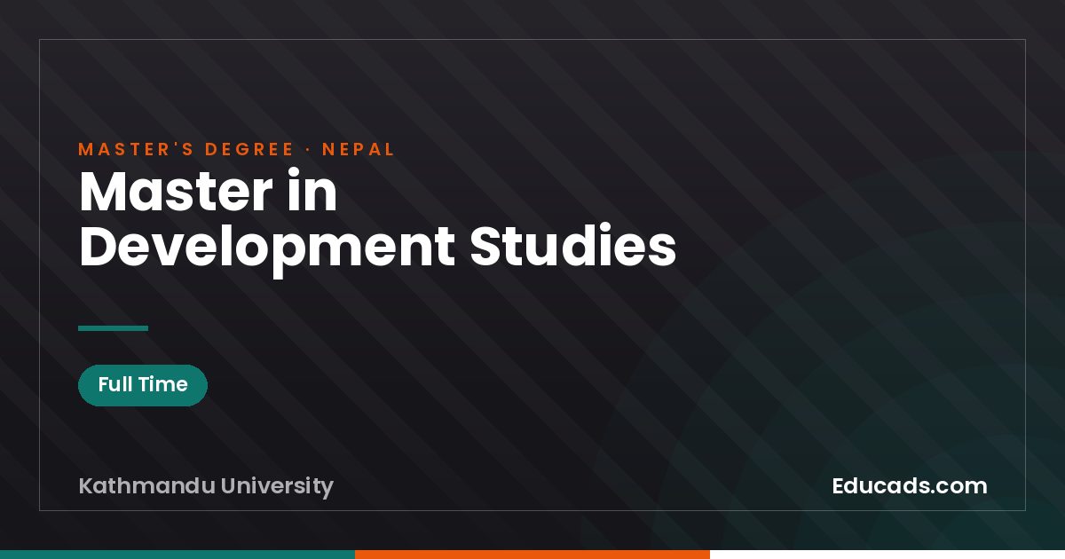 Master in Development Studies