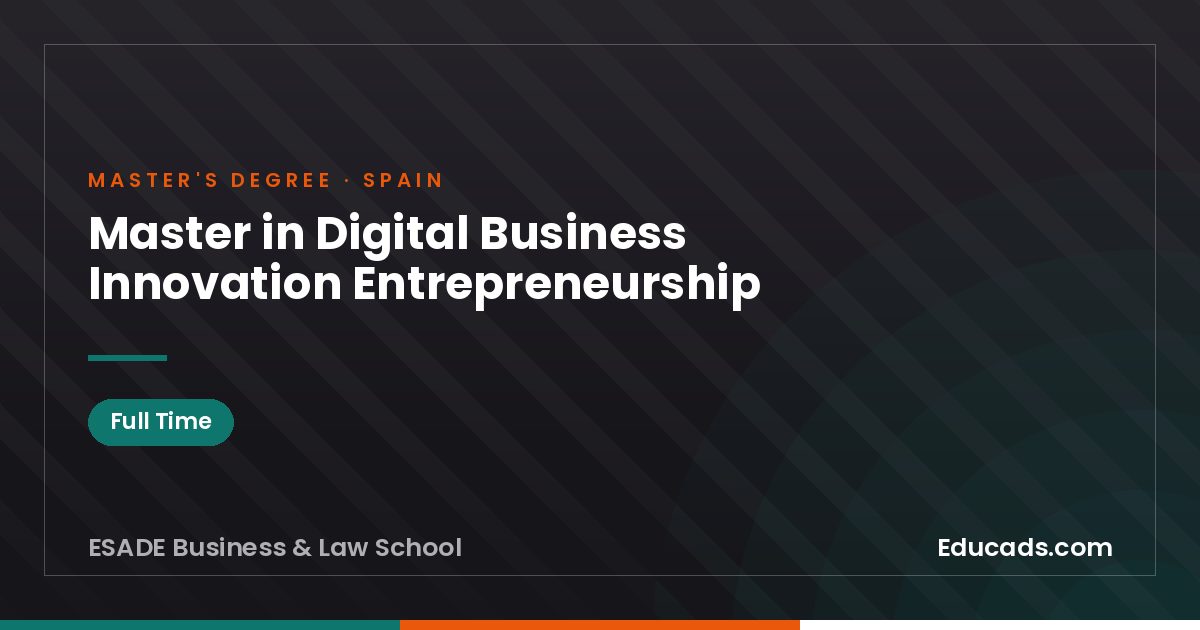 Master in Digital Business Innovation Entrepreneurship