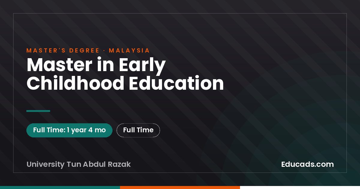 Master in Early Childhood Education