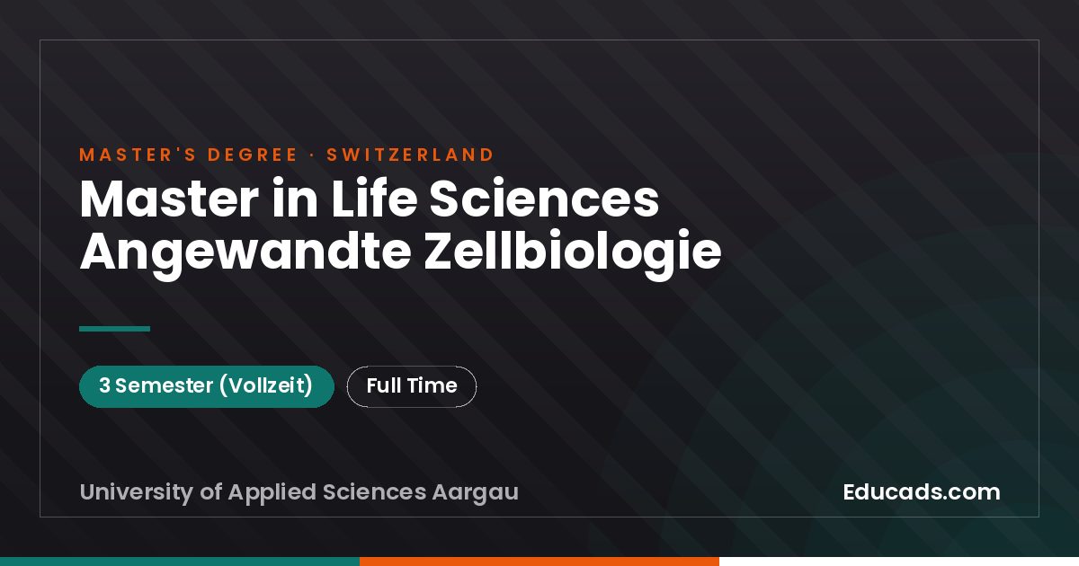 Master in Life Sciences Angewandte Zellbiologie