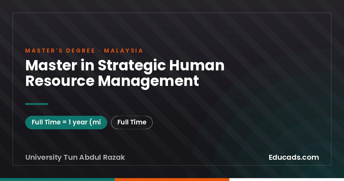 Master in Strategic Human Resource Management