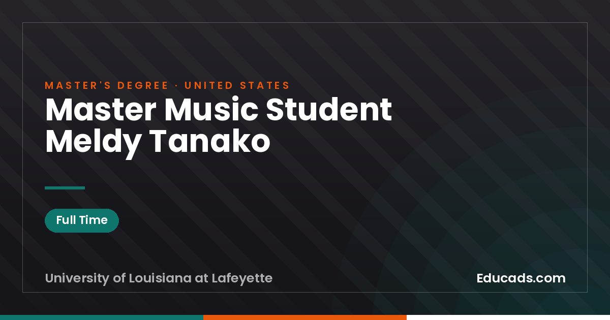 Master Music Student Meldy Tanako