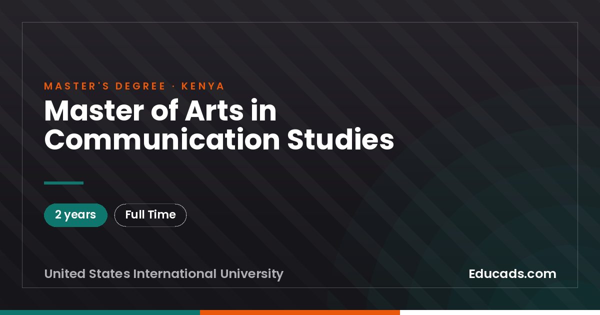 Master of Arts in Communication Studies