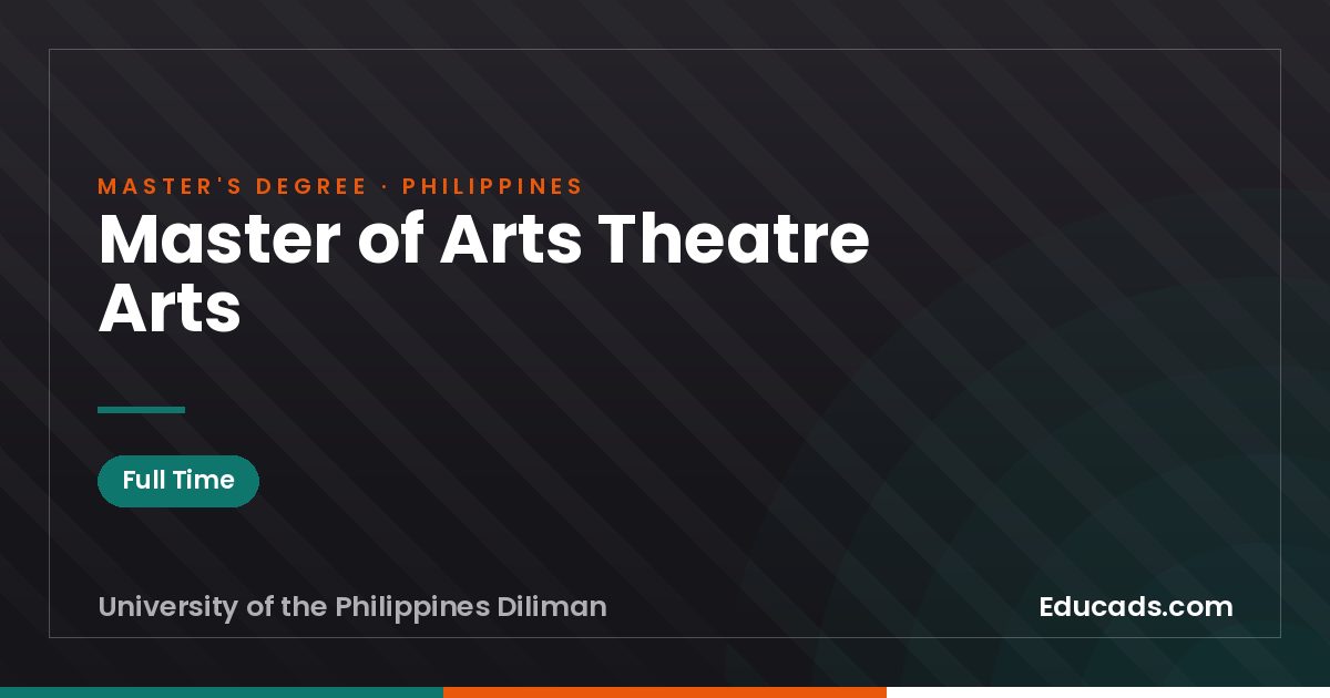 Master of Arts Theatre Arts