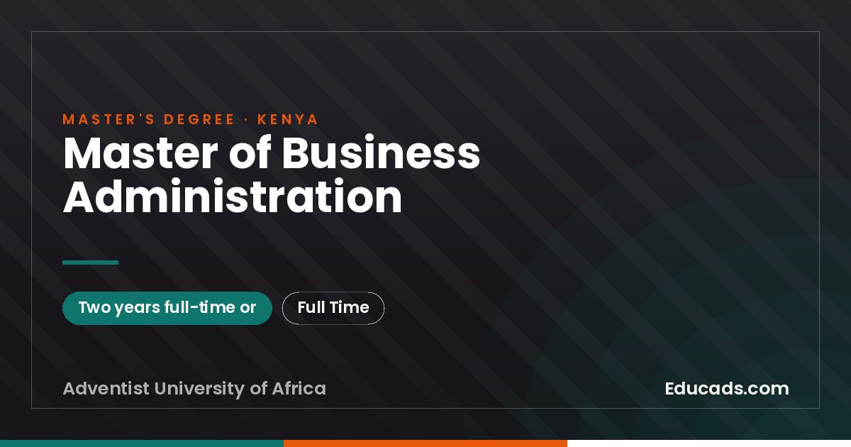Master of Business Administration