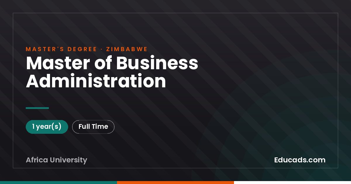 Master of Business Administration