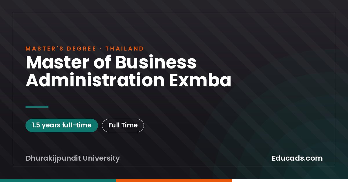 Master of Business Administration Exmba