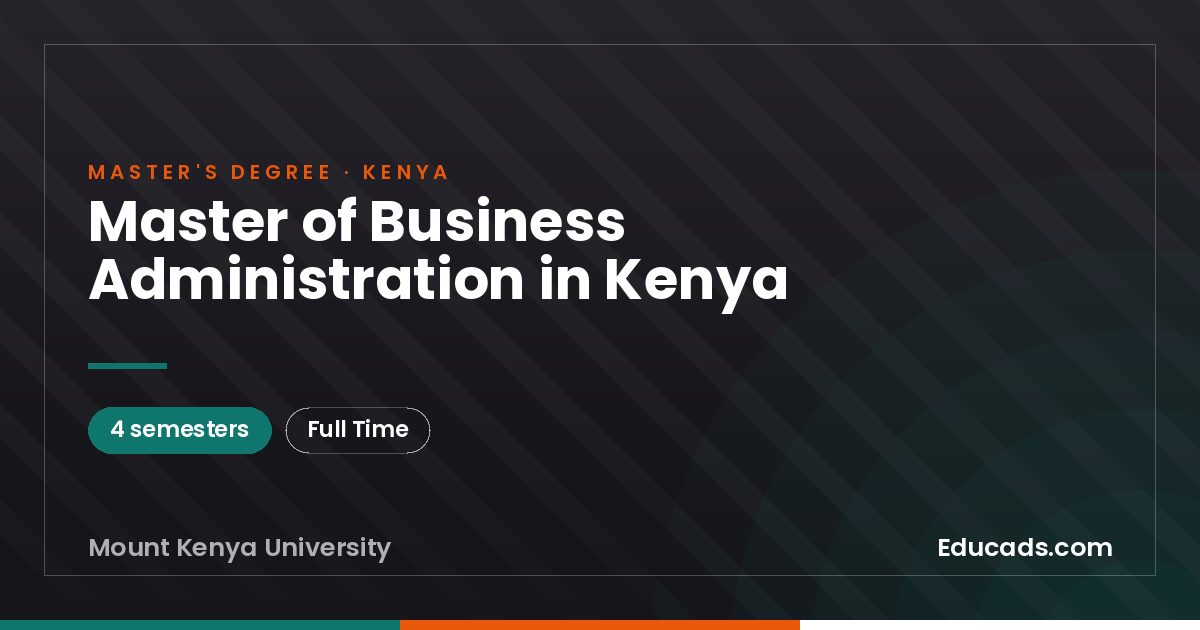 Master of Business Administration in Kenya