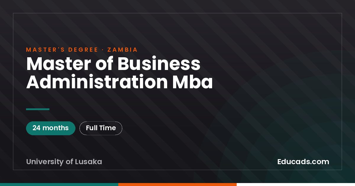 Master of Business Administration Mba
