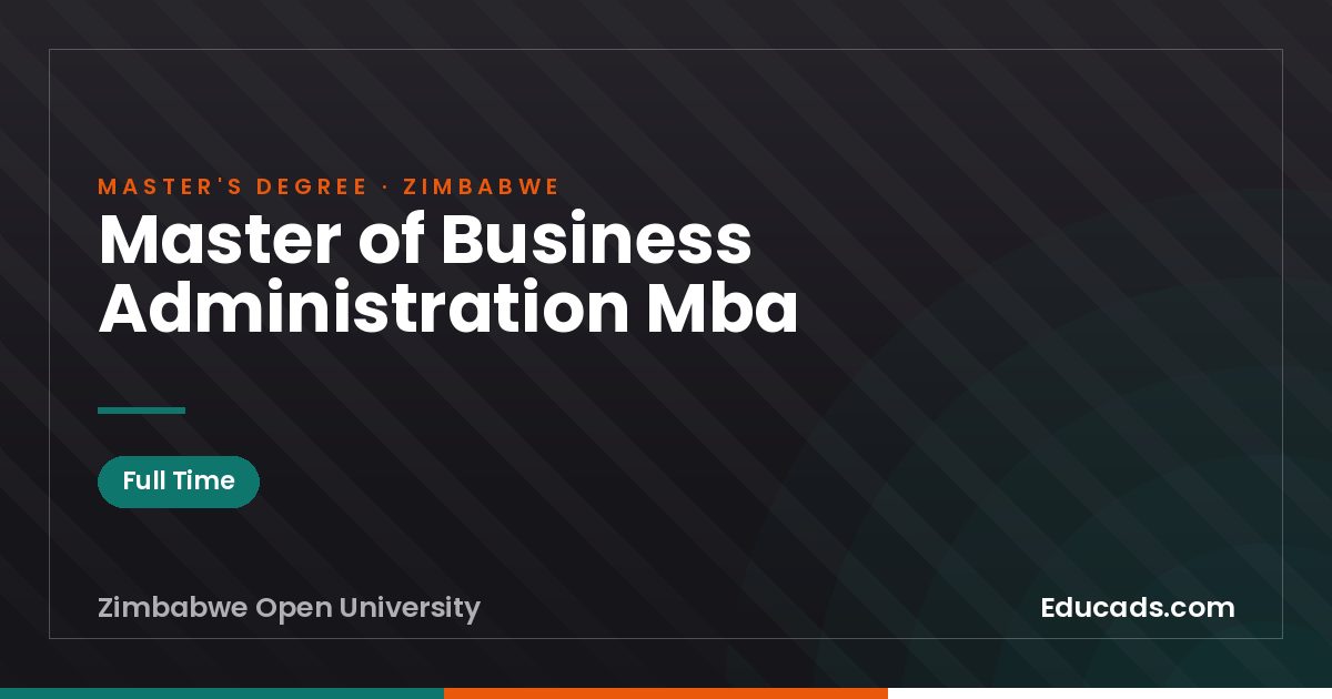 Master of Business Administration Mba