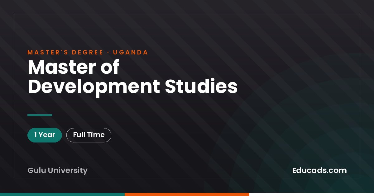 Master of Development Studies