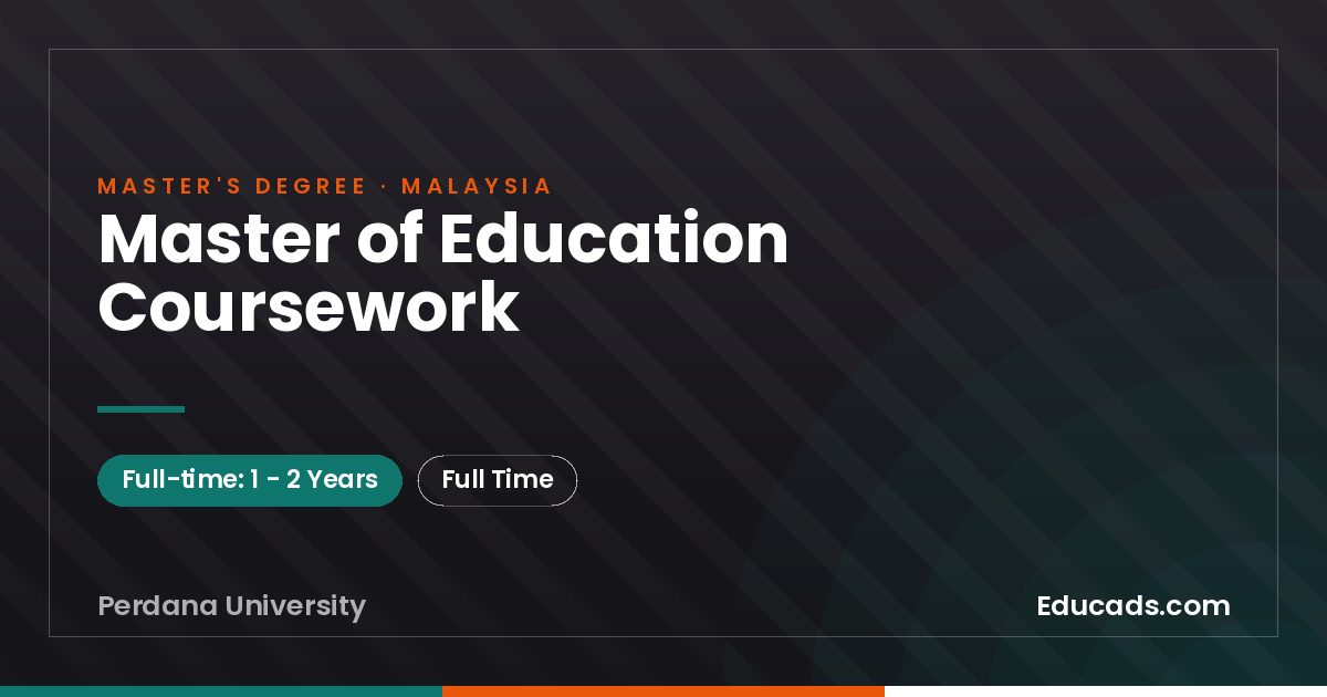 Master of Education Coursework