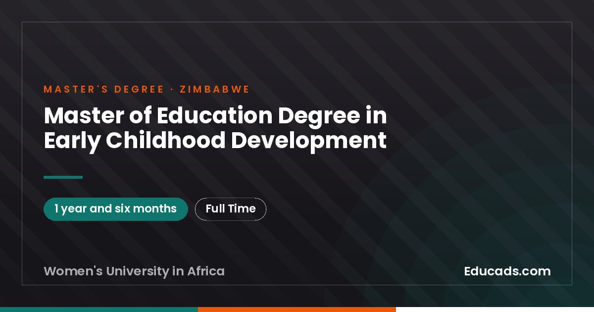Master of Education Degree in Early Childhood Development