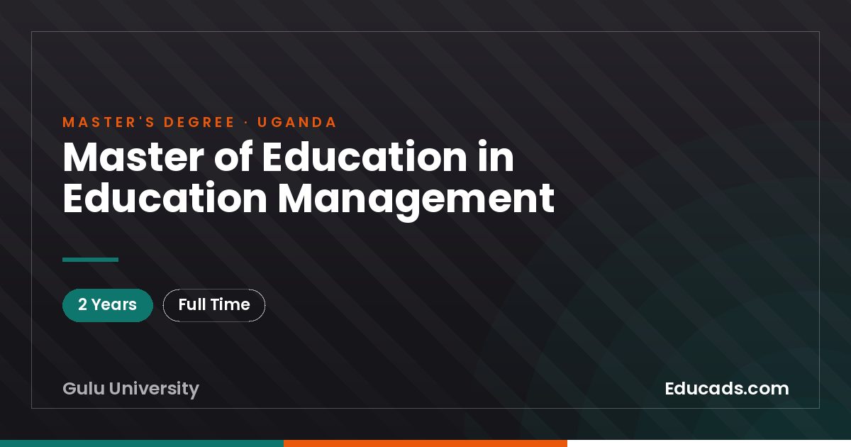 Master of Education in Education Management