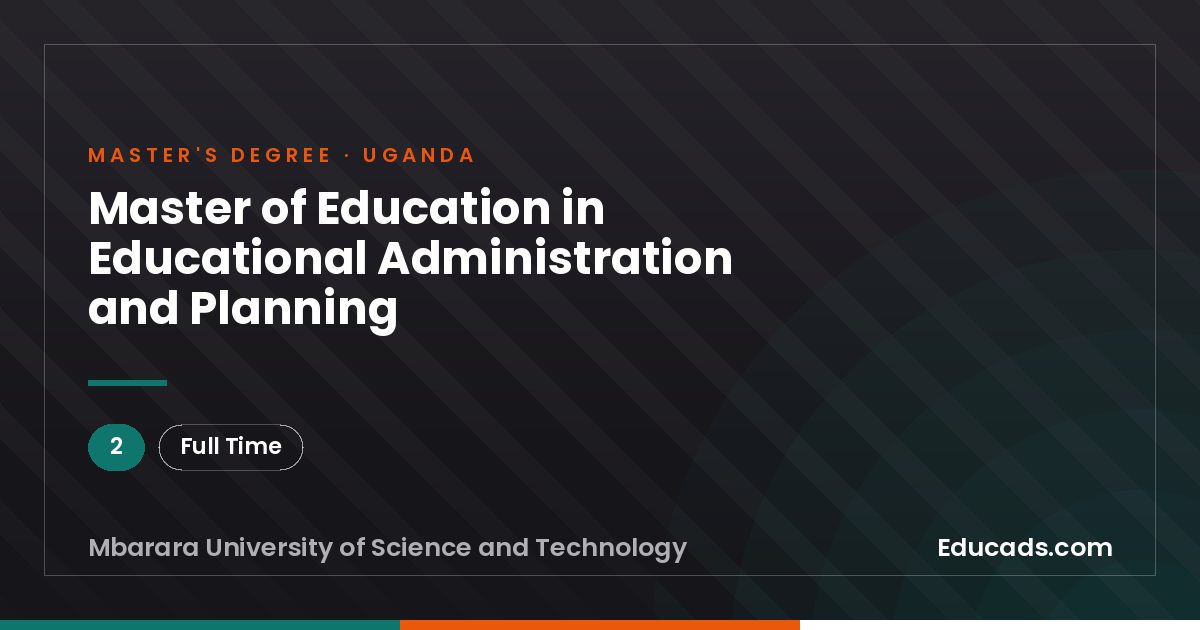 Master of Education in Educational Administration and Planning
