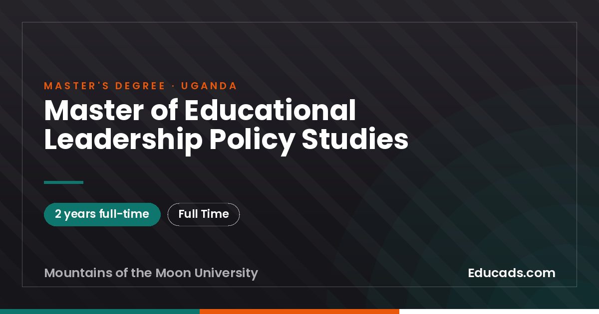 Master of Educational Leadership Policy Studies