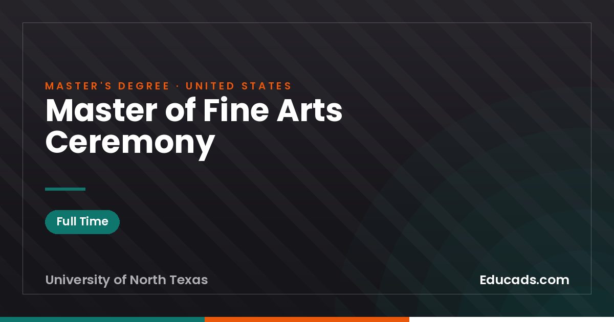 Master of Fine Arts Ceremony