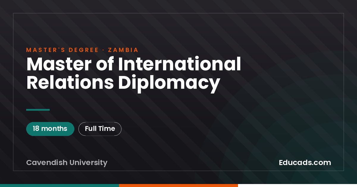 Master of International Relations Diplomacy