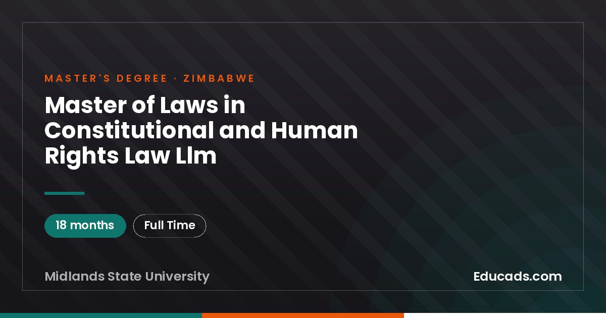 Master of Laws in Constitutional and Human Rights Law Llm