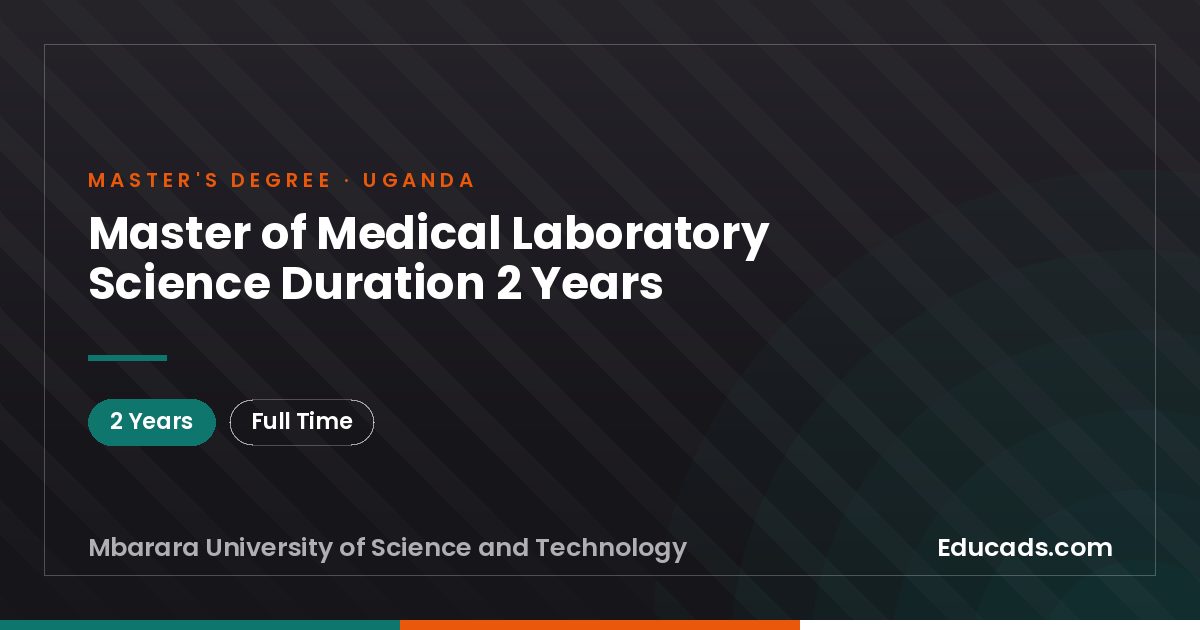 Master of Medical Laboratory Science Duration 2 Years