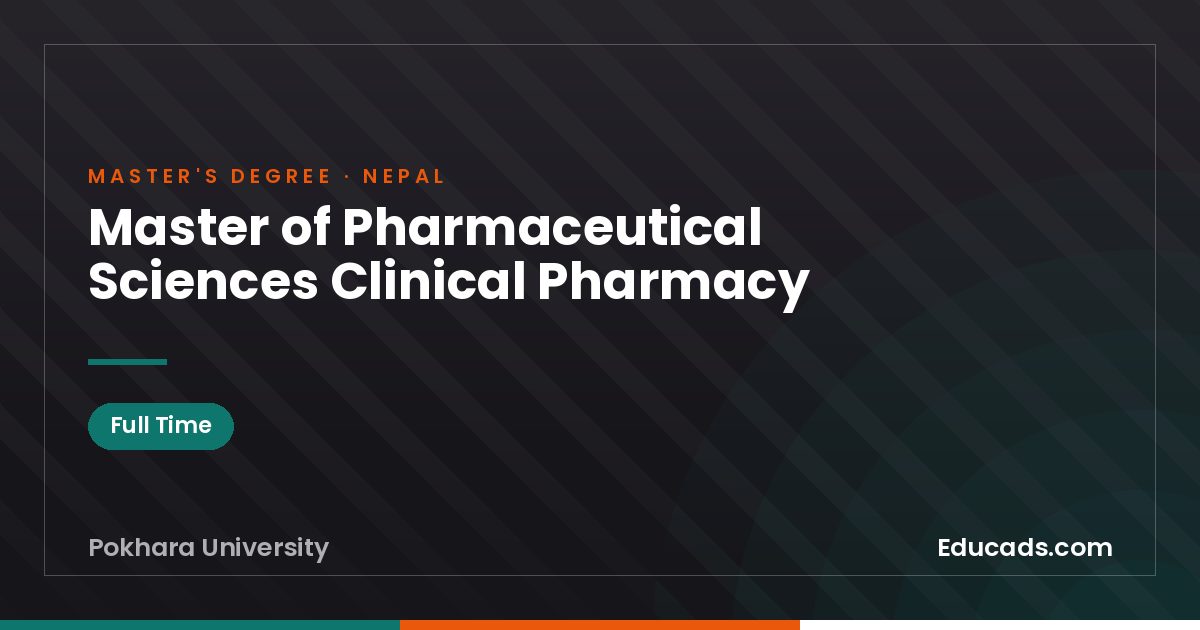 Master of Pharmaceutical Sciences Clinical Pharmacy