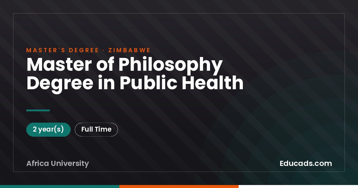 Master of Philosophy Degree in Public Health