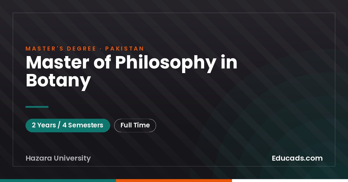 Master of Philosophy in Botany
