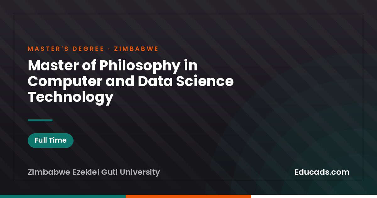 Master of Philosophy in Computer and Data Science Technology