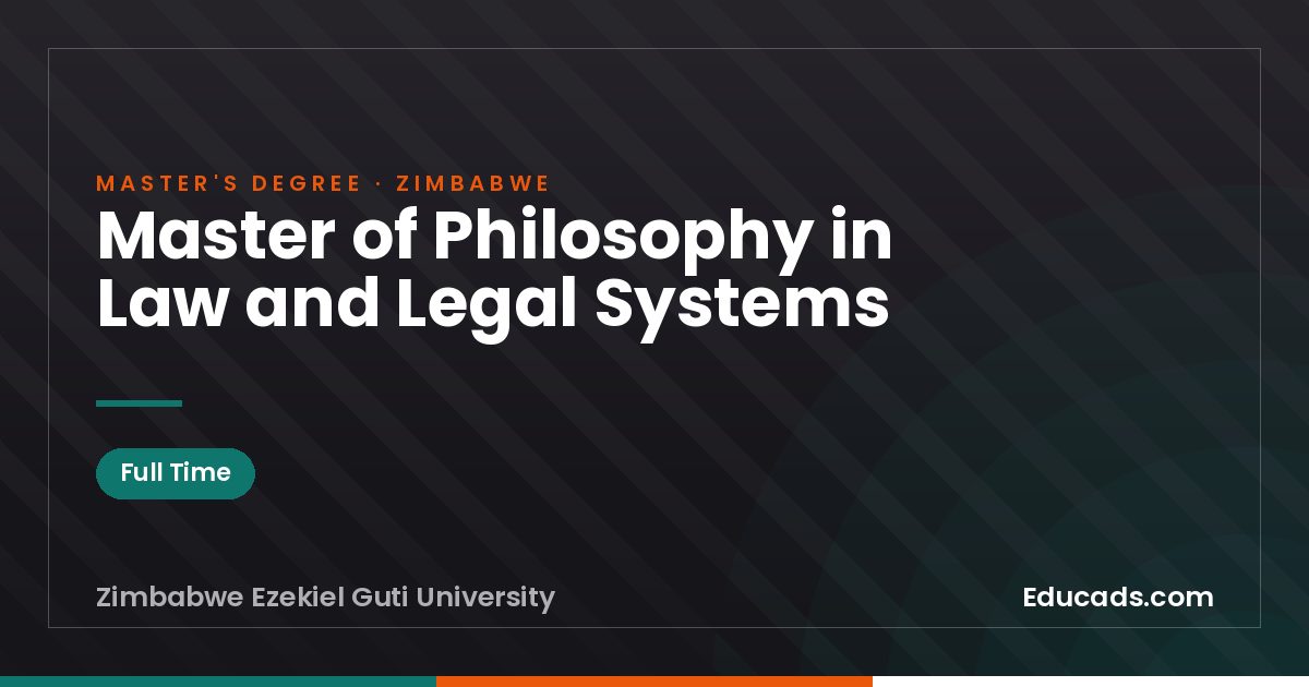 Master of Philosophy in Law and Legal Systems