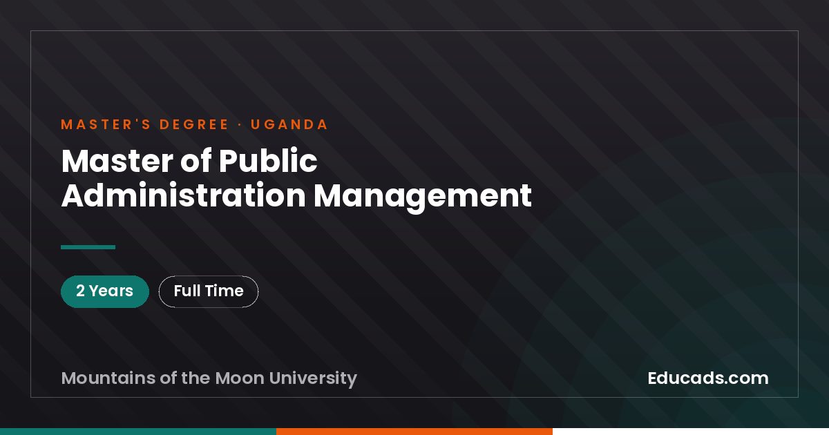 Master of Public Administration Management