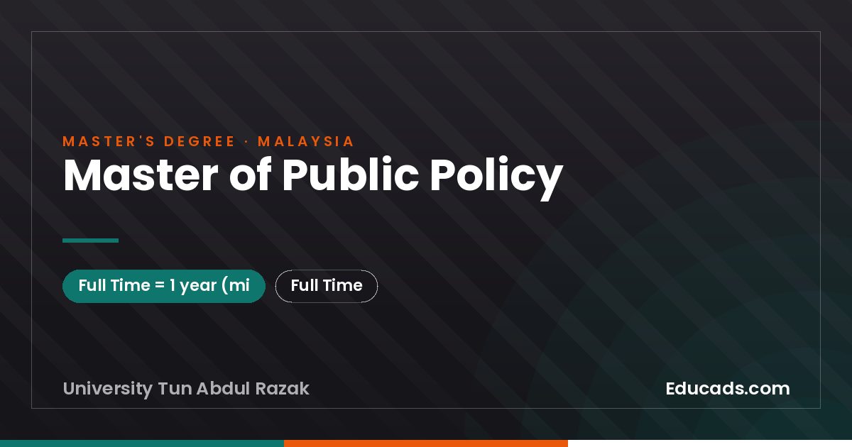 Master of Public Policy